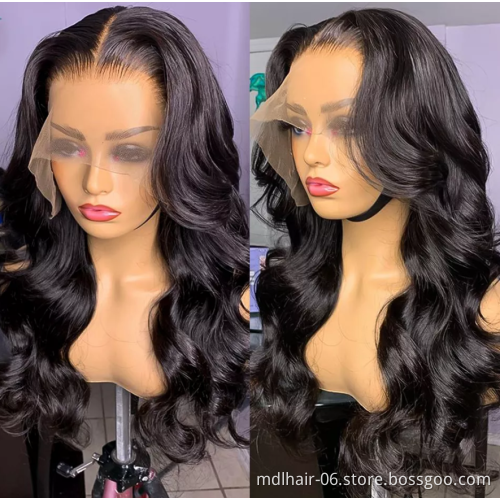 Brazilian Body Wave Lace Frontal Wig HD Transparent Lace Front Human Hair Wigs For Women Pre Plucked Body Wave Lace Frontal Wigs